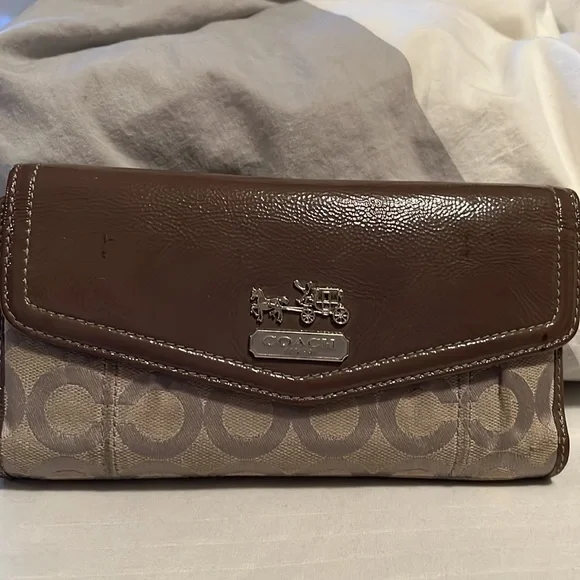 Coach wallet gray with leather - Picture 2 of 6